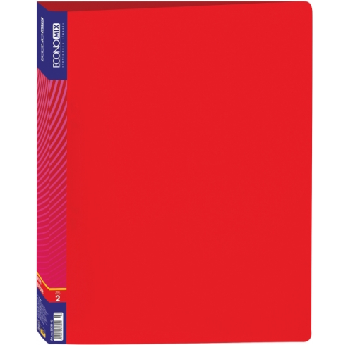 Папка пластикова А4 Economix на 2 кільця, червона, E30701-03