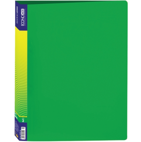 Папка пластикова А4 Economix на 2 кільця, зелена, E30701-04