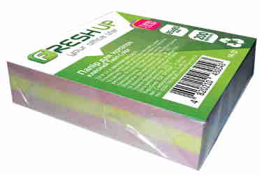 Блок паперу для нотаток 85х85мм., 200 арк., клеєний, Twin Color  Fresh Up, FR-22