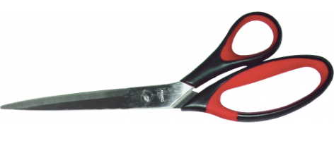 Ножиці 23 см Optima, пласт. ручки з гум. вставками, O44407