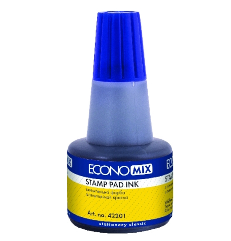 Фарба штемпельна Economix, 30 мл, синя, E42201-02