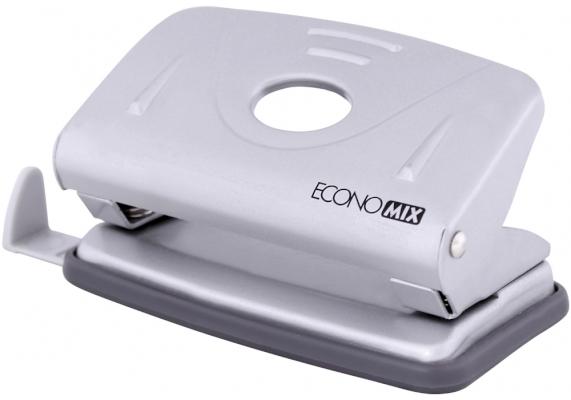 Діркопробивач до 10 арк., Economix, метал. корпус, з лінійкою, E40130