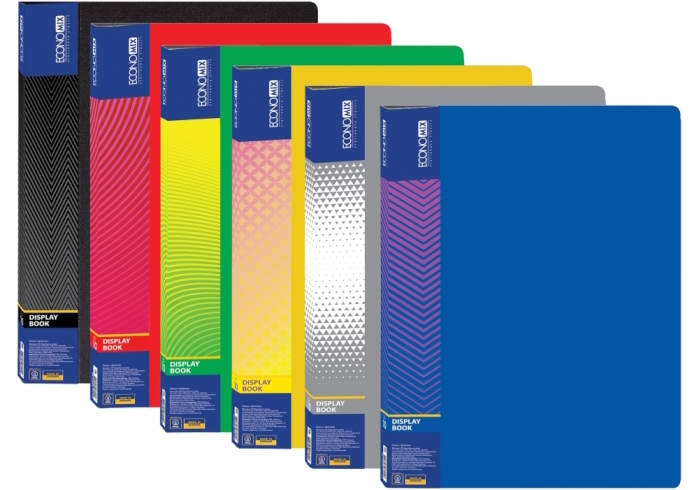 Папка А4 з 60 файлами Economix, асорті,E30606