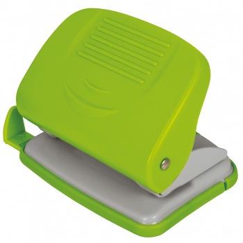 Діркопробивач до 20 арк., Economix, пласт. корпус, з лінійкою, салатовий, E40134-13