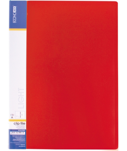 Папка-швидкозшивач А4 з пружинним механізмом Economix CLIP A Light, червона, E31207-03
