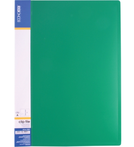 Папка-швидкозшивач А4 з пружинним механізмом Economix CLIP A, зелена E31201-04