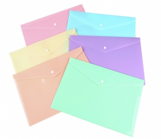 Папка-конверт А5 на кнопці,180 мкм, фактура 