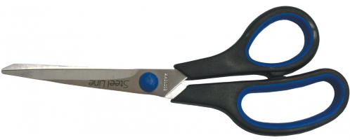 Ножиці 22 см Economix, пласт. ручки з гум. вставками,E40404