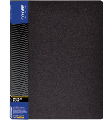 Папка А4 з 10 файлами Economix, чорна, E30601-01