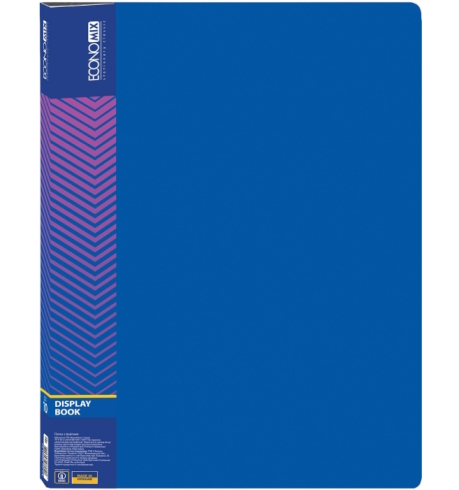 Папка А4 з 10 файлами Economix, синя, E30601-02