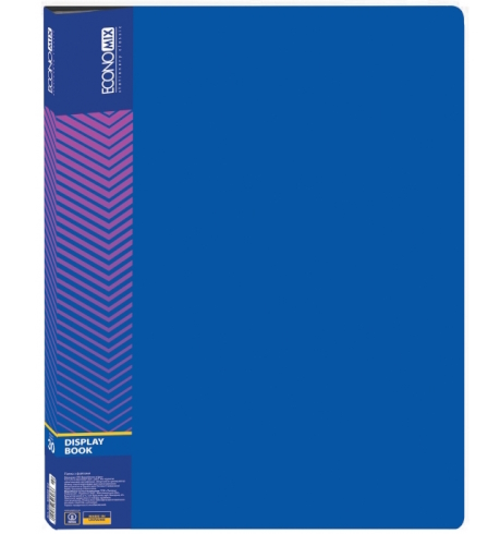 Папка А4 з 30 файлами Economix, синя E30603-02