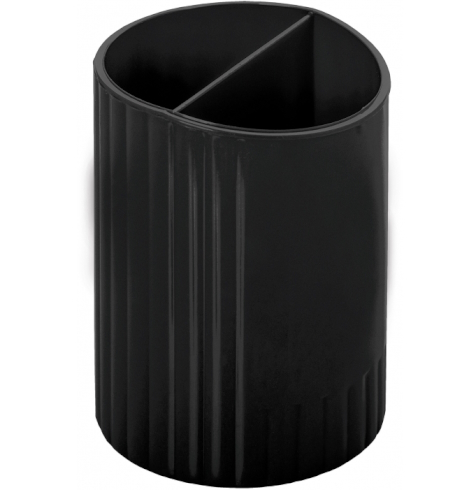 Підставка для ручок на 2 відділення Economix, пластик, чорна, E81982-01