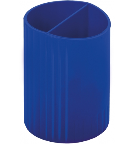 Підставка для ручок на 2 відділення Economix, пластик, синя,E81982-02