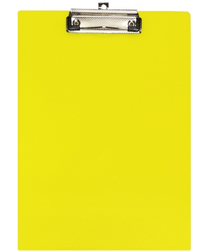 Планшет A4 з притиском та підвісом, пластик, жовтий, E30156-85