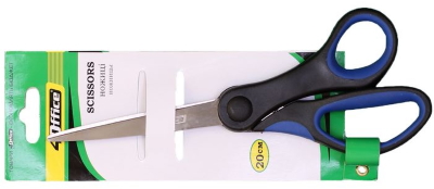 Ножиці  20см, прорезин.ручки, 4-362, 4OFFICE,