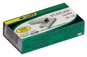 Скоби для степл.10,1000шт,4-318.4OFFICE