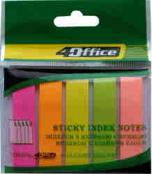 Розділювачі, 12х50мм, 5кол, по 30л, бум, неон, 4-428, 4Office