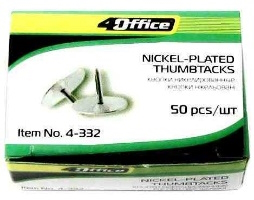 Кнопка нiк.50шт.4-332.4OFFICE