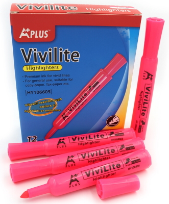 HY106605-PIN Текстовиділювач Beifa скош.накінечн.- рож.