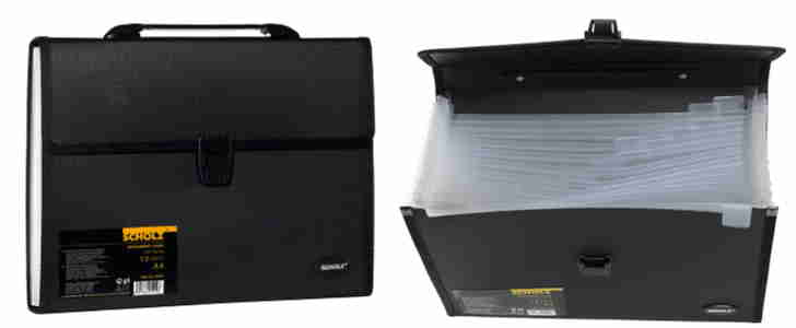 Портфель А4 12вд.чн.10501 SOZ