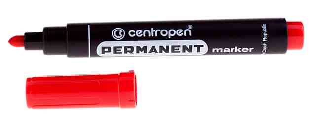 Маркер Permanent 8566 круглий червоний, Centropen