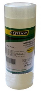 Клейка стрiчка канц., 18мм*10м, 4-375 4OFFICE, 8 штук в бабине