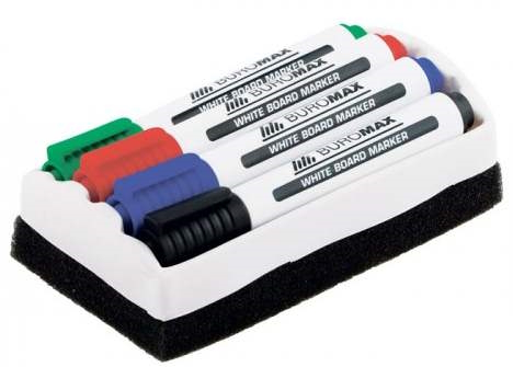 Комплект з 4 маркерів (BM.8800) і губки для магнітних дошок,BM.8800-84