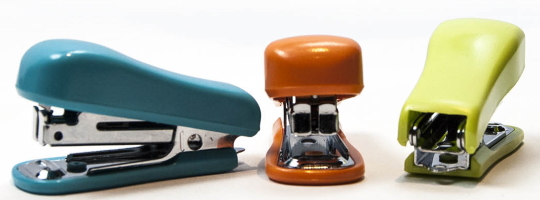 Степлер, розмір 5,9х2,8 х2,4см (скоба №10) неон, 9923YF-N