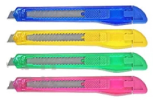 Ніж канцелярський, ергономічна ручка, асорті 2 кольори, 9мм ST 1302