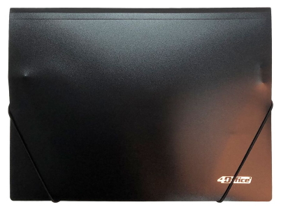 Папка на гумках., А4, 500 мкн.,PP, чорн., 4-244-09, 4OFFICE