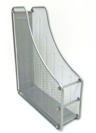 1988-1-S Лоток для бумаги метал.вертик. 1 секция, СЕРЕБРО