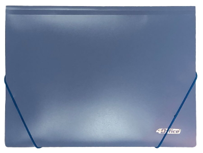 Папка на гумках., А4, 500 мкн.,PP, син., 4-244-06, 4OFFICE