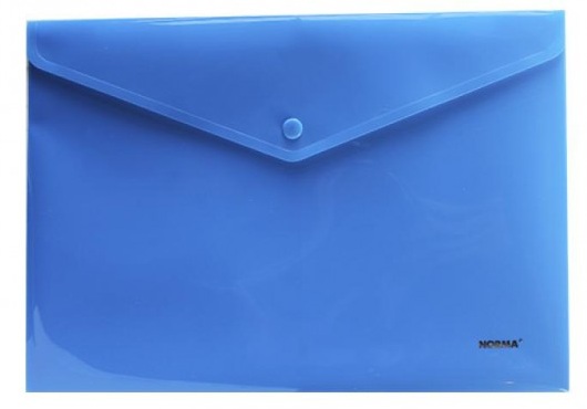 Папка з кнопкою, непрозора, А4, PР, синя, 5017-66, NORMA
