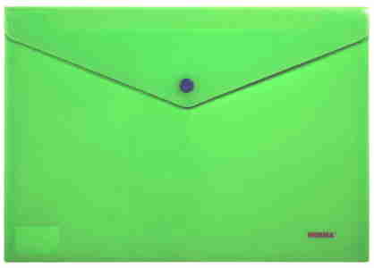 Папка з кнопкою, непрозора, А4, PР, зелена, 5017-42, NORMA