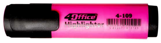 Текстмаркер, 1-5мм, рожевий, 4-109, 4Office