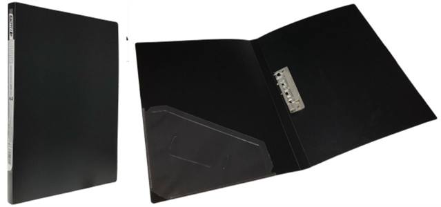 Папка з притиском+кишеня, А4, 500 мкн, чорн., PP, 4-221-09, 4OFFICE