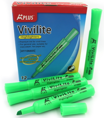 HY106605-GR Текстовиділитель Beifa скош.накінеч.зел.12 шт/етик