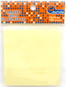DSCN7743-YE Папір самокл. жовт J.Otten 100шт., 76*76мм