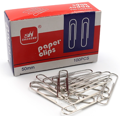2217-50-N Скріпки канц. 50мм, нікель, 100шт.