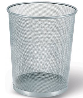 DSCN2089-S Кошик офісна метал. 22х27см, СРІБЛО.1шт/етик.
