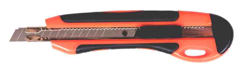 Ніж трафарет., 9мм,автофикс.,метал.напр., прорезин., 4524, NORMA