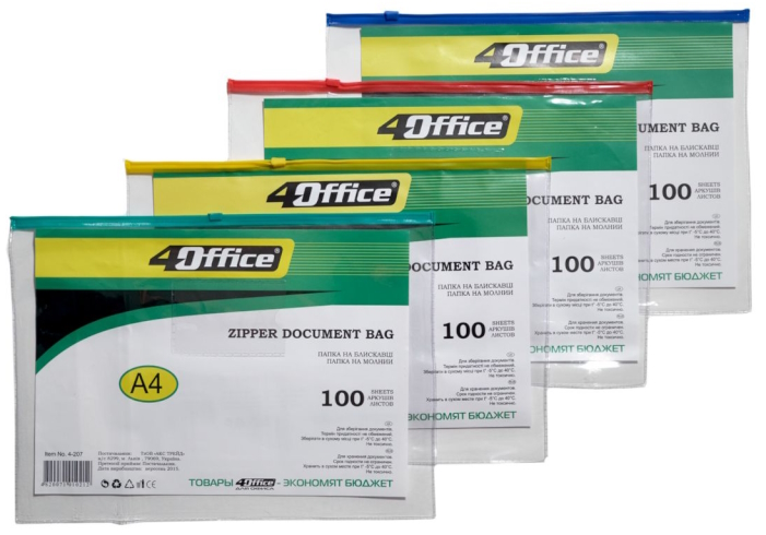 Папка прозора на блискавцi. A4.4-207.4OFFICE