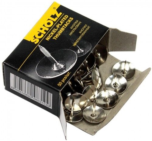 Кнопки, 50шт.нiкель,4831,SOZ