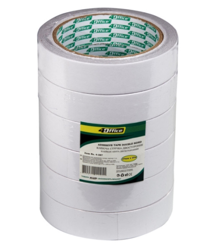 Клейка стрiчка 2х сторонн., 24мм*20м, 4-387, 4Office