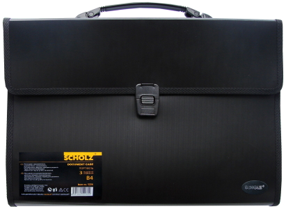 Портфель В4 3 відділення чорний, 5226 SOZ