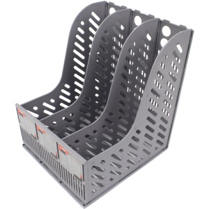 Лоток д/док., верт.,3 вiд., сiрий, 7021, NORMA