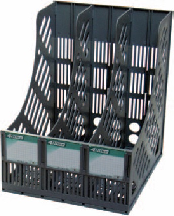 Лоток д/док., верт.,3відд.,сірий, 4-402, 4OFFICE