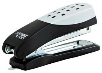 Степлер пластиковий ШАХМАТКА, 15арк, (скоби №10), 108х50х25мм, чорний, BM.4130