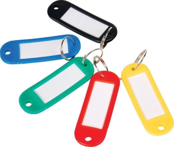 Брелок-бірка, пласт. 6шт. кольоровий, 4401 SOZ