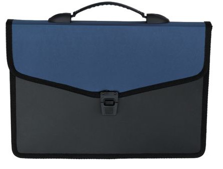 Портфель на 3 відд. на замку, синій BM.3734-02